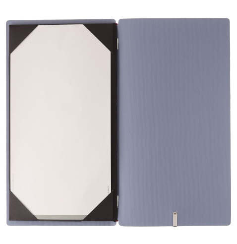 Porta Menu A4 SLIM (17,4x31,8 cm) senza etichetta cornicetta (4 facciate) elastico rosso JUTA AVIO
