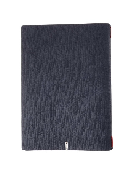 Porta Menu A4 (23,2x31,8 cm) senza etichetta cornicetta (4 facciate) elastico rosso JUTA BLU