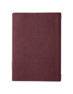 Porta Menu A4 (23,2x31,8 cm) etichetta PATCH "personalizzata" (minimo 18 pezzi) cornicetta (4 facciate) elastico rosso JUTA BORD 2