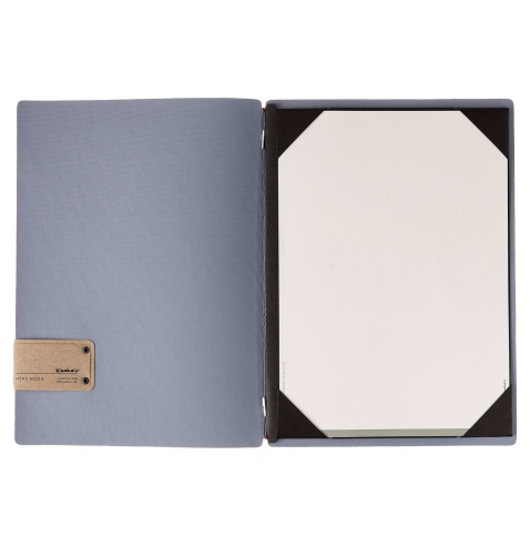 Porta Menu A4 (23,2x31,8 cm) etichetta PATCH "menu" cornicetta (4 facciate) elastico rosso JUTA AVIO
