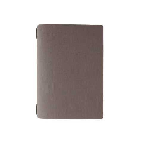Porta Menu A5 (16,5x23,1 cm) senza etichetta 2 buste (4 facciate) elastico nero CHEF TORTORA