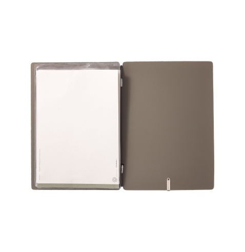 Porta Menu A5 (16,5x23,1 cm) senza etichetta 2 buste (4 facciate) elastico nero CHEF TORTORA