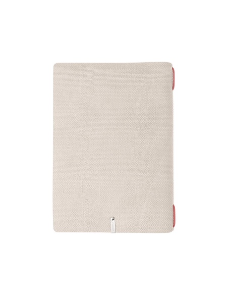 Porta Menu A5 (16,5x23,1 cm) senza etichetta 2 buste (4 facciate) elastico rosso JUTA AVORIO