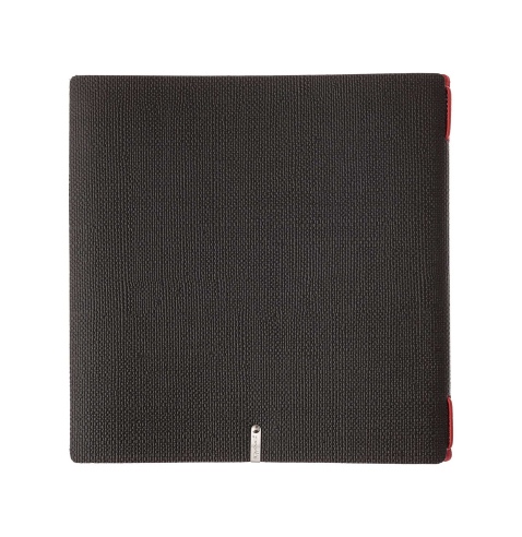Porta Menu QUADRATO (23x23,1 cm) senza etichetta cornicetta (4 facciate) elastico rosso JUTA BICOLOR