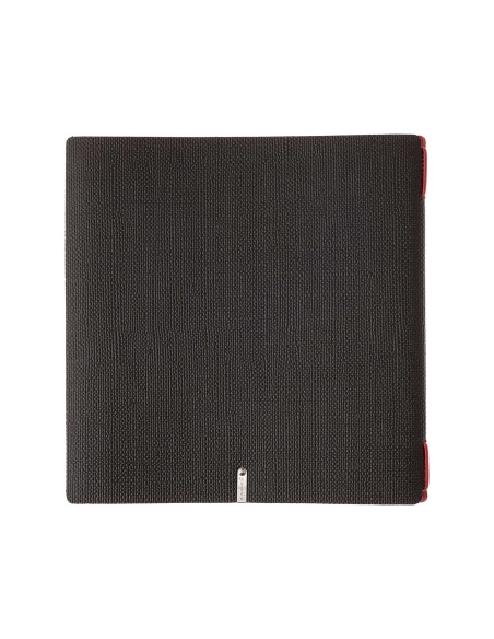 Porta Menu QUADRATO (23x23,1 cm) senza etichetta cornicetta (4 facciate) elastico rosso JUTA BICOLOR