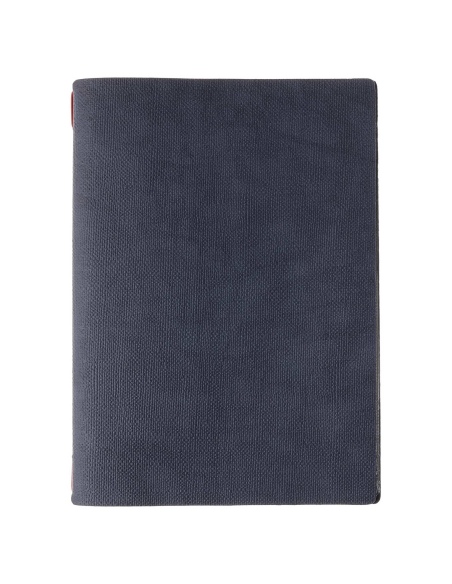 Porta Menu A4 (23,2x31,8 cm) stampa bassorilievo 2 buste (4 facciate) elastico rosso JUTA BLU