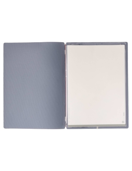 Porta Menu A4 (23,2x31,8 cm) stampa bassorilievo 2 buste (4 facciate) elastico rosso JUTA AVIO