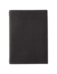 Porta Menu A4 (23,2x31,8 cm) stampa bassorilievo 2 buste (4 facciate) elastico rosso JUTA NERO