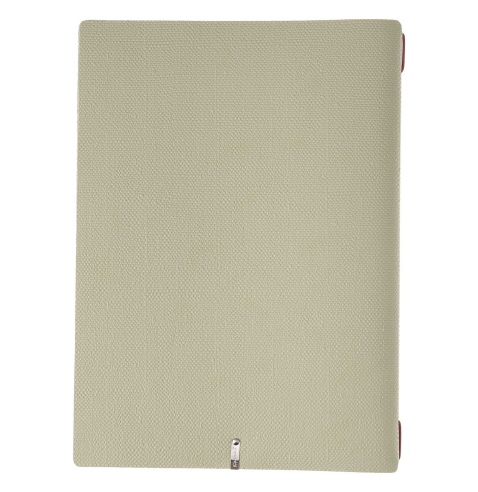 Porta Menu A4 (23,2x31,8 cm) stampa bassorilievo 2 buste (4 facciate) elastico rosso JUTA SALVIA