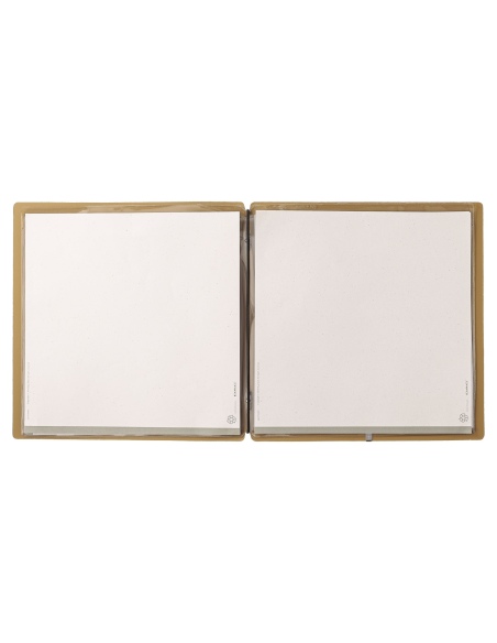 Porta Menu QUADRATO (23x23,1 cm) stampa bassorilievo 2 buste (4 facciate) elastico nero CHEF OCRA