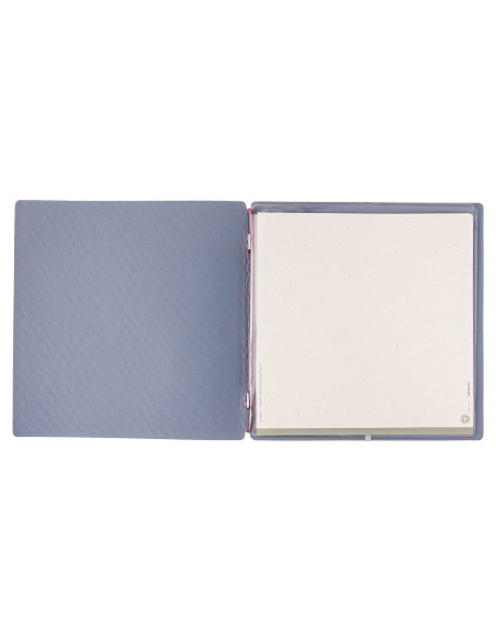 Porta Menu QUADRATO (23x23,1 cm) stampa bassorilievo 2 buste (4 facciate) elastico rosso JUTA AVIO