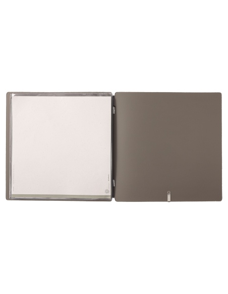 Porta Menu QUADRATO (23x23,1 cm) senza etichetta 2 buste (4 facciate) elastico nero CHEF TORTORA