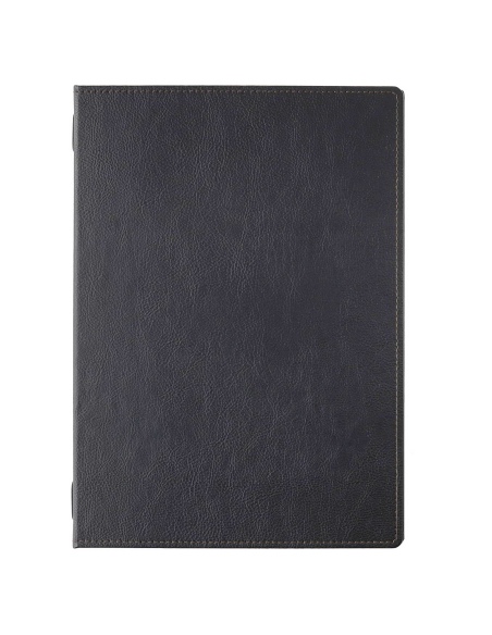 Porta Menu GOURMET A4 (23,2x32 cm) - cornicetta (4 facciate) - stampa bassorilievo - colore NERO