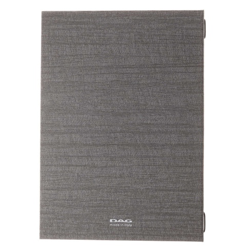Porta Menu ITALY A4 (23,2x32 cm) - 2 buste (4 facciate) elastico nero - stampa bassorilievo - colore GRIGIO
