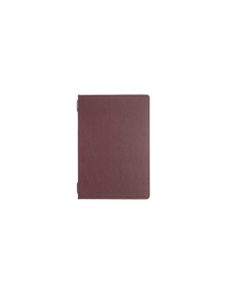 Porta Menu GOURMET A5 (16,5x23,4 cm) - 2 buste (4 facciate) elastico nero - stampa bassorilievo - colore BORDEAUX