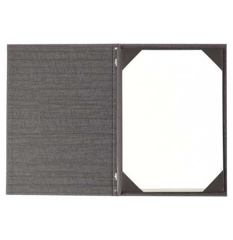 Porta Menu ITALY A4 (23,2x32 cm) - cornicetta (4 facciate) - stampa bassorilievo - colore GRIGIO