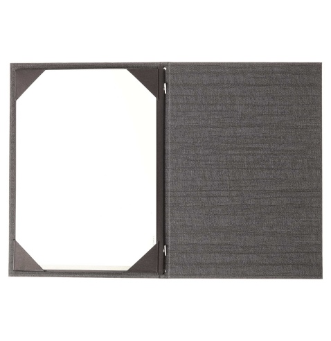 Porta Menu ITALY A4 (23,2x32 cm) - cornicetta (4 facciate) - stampa bassorilievo - colore GRIGIO