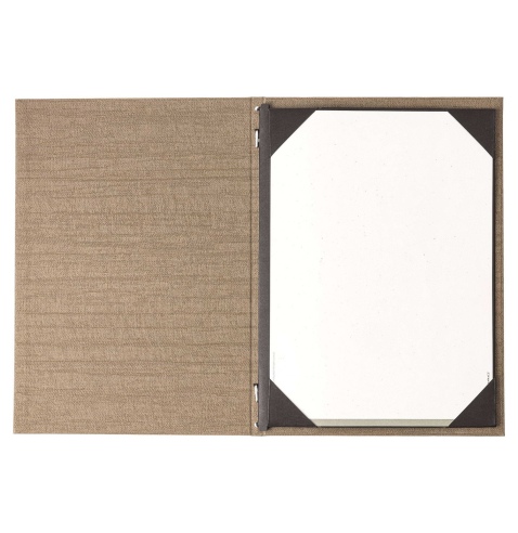 Porta Menu ITALY A4 (23,2x32 cm) - cornicetta (4 facciate) - stampa bassorilievo - colore SABBIA