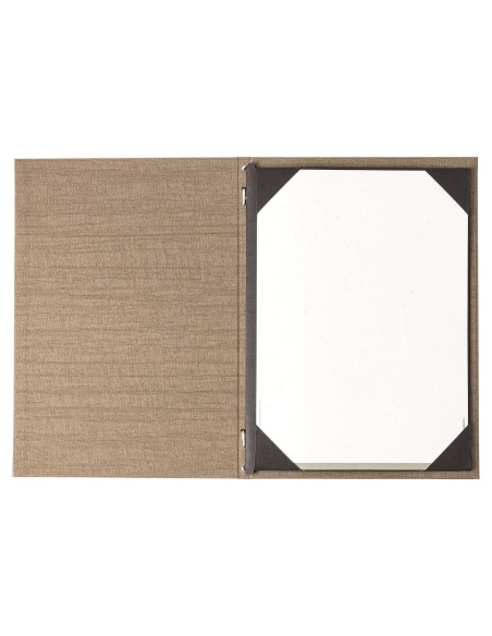 Porta Menu ITALY A4 (23,2x32 cm) - cornicetta (4 facciate) - stampa bassorilievo - colore SABBIA