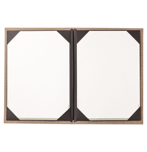 Porta Menu ITALY A4 (23,2x32 cm) - cornicetta (4 facciate) - stampa bassorilievo - colore SABBIA