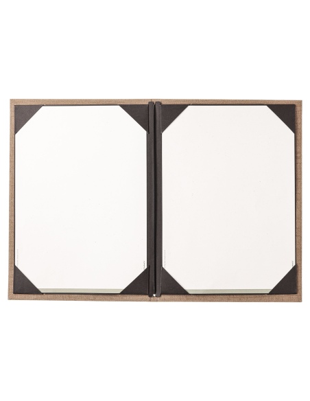 Porta Menu ITALY A4 (23,2x32 cm) - cornicetta (4 facciate) - stampa bassorilievo - colore SABBIA