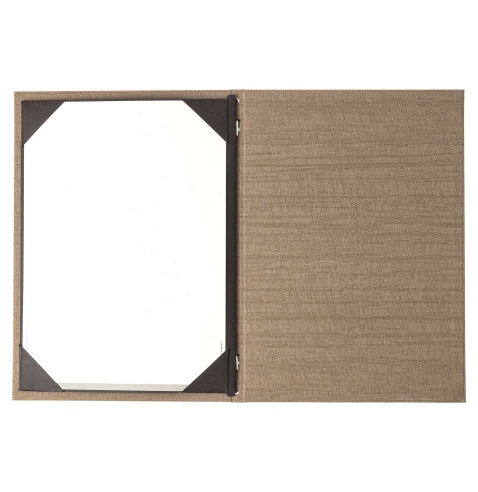 Porta Menu ITALY A4 (23,2x32 cm) - cornicetta (4 facciate) - stampa bassorilievo - colore SABBIA