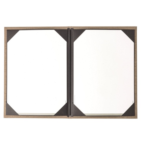 Porta Menu ITALY A4 (23,2x32 cm) - cornicetta (4 facciate) - stampa bassorilievo - colore AVORIO