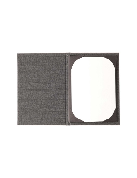 Porta Menu ITALY A5 (16,5x23,4 cm) - cornicetta (4 facciate) - stampa bassorilievo - colore GRIGIO