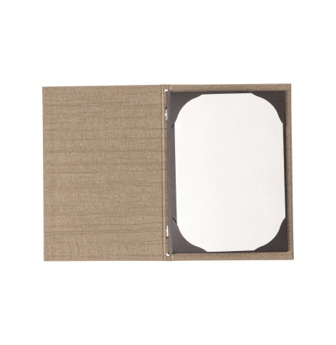 Porta Menu ITALY A5 (16,5x23,4 cm) - cornicetta (4 facciate) - stampa bassorilievo - colore SABBIA