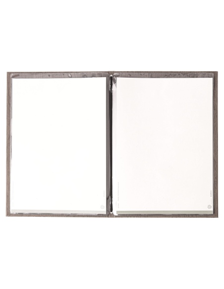 Porta Menu ITALY A4 (23,2x32 cm) - 2 buste (4 facciate) elastico nero - scritta menu - colore ROVERE