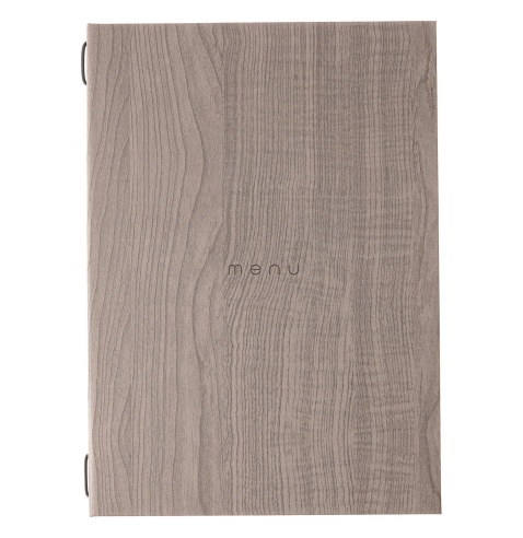 Porta Menu ITALY A4 (23,2x32 cm) - cornicetta (4 facciate) - scritta menu - colore ROVERE