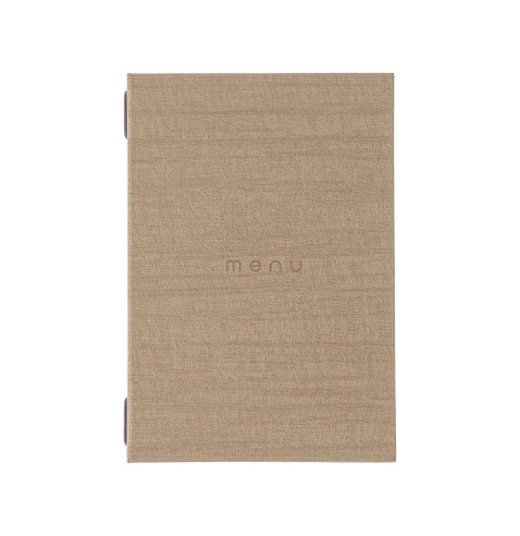 Porta Menu ITALY A5 (16,5x23,4 cm) - cornicetta (4 facciate) - scritta menu - colore SABBIA