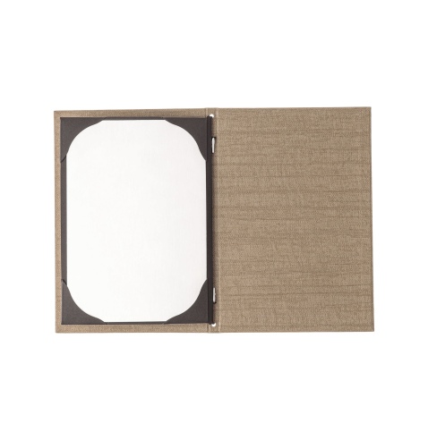 Porta Menu ITALY A5 (16,5x23,4 cm) - cornicetta (4 facciate) - scritta menu - colore SABBIA