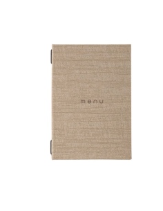 Porta Menu ITALY A5 (16,5x23,4 cm) - cornicetta (4 facciate) - scritta menu - colore AVORIO