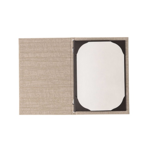 Porta Menu ITALY A5 (16,5x23,4 cm) - cornicetta (4 facciate) - scritta menu - colore AVORIO