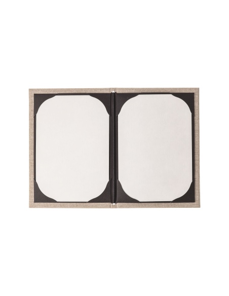 Porta Menu ITALY A5 (16,5x23,4 cm) - cornicetta (4 facciate) - scritta menu - colore AVORIO