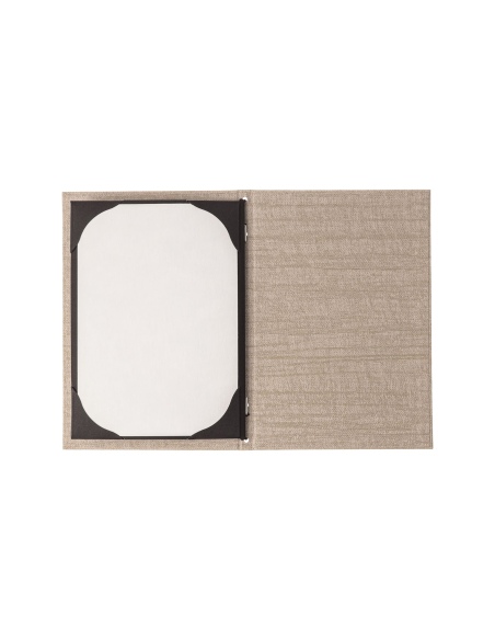 Porta Menu ITALY A5 (16,5x23,4 cm) - cornicetta (4 facciate) - scritta menu - colore AVORIO