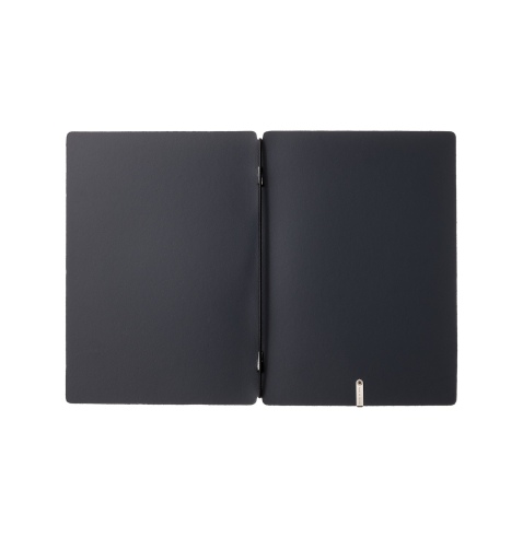 Porta Menu A5 (16,5x23,1 cm) stampa bassorilievo solo elastico nero CHEF BLU