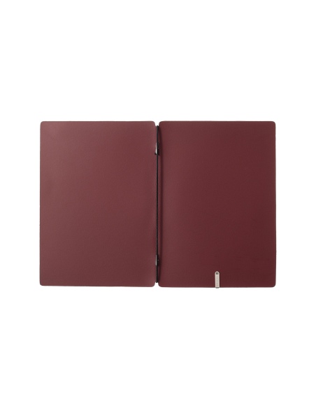 Porta Menu A5 (16,5x23,1 cm) stampa bassorilievo solo elastico nero CHEF BORDEAUX