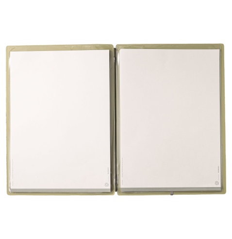 Porta Menu A4 (23,2x31,8 cm) senza etichetta 2 buste (4 facciate) elastico nero CHEF SALVIA