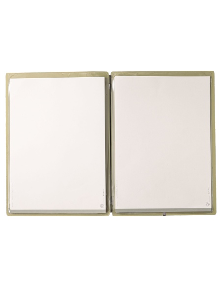 Porta Menu A4 (23,2x31,8 cm) senza etichetta 2 buste (4 facciate) elastico nero CHEF SALVIA