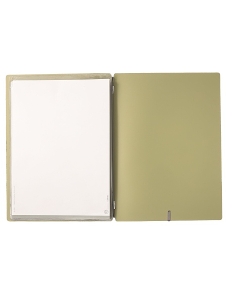 Porta Menu A4 (23,2x31,8 cm) senza etichetta 2 buste (4 facciate) elastico nero CHEF SALVIA