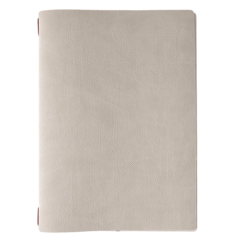 Porta Menu A4 (23,2x31,8 cm) senza etichetta 2 buste (4 facciate) elastico rosso JUTA AVORIO