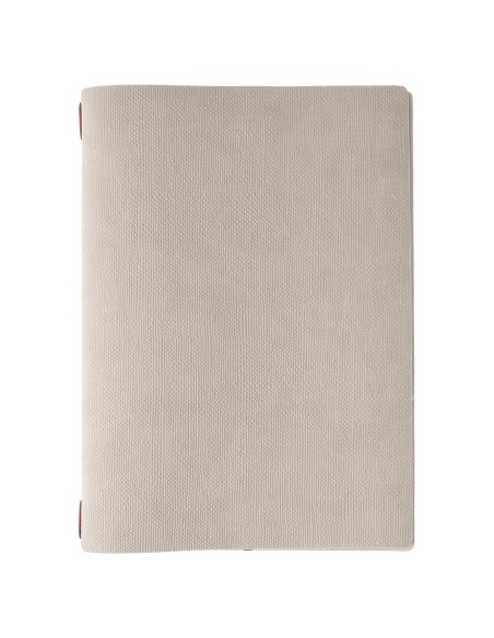 Porta Menu A4 (23,2x31,8 cm) senza etichetta 2 buste (4 facciate) elastico rosso JUTA AVORIO