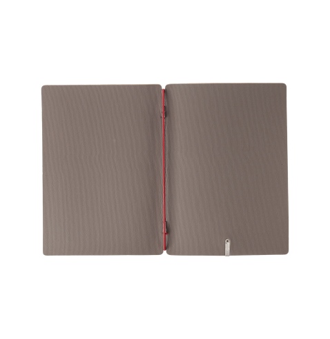 Porta Menu A5 (16,5x23,1 cm) stampa bassorilievo solo elastico rosso JUTA GRIGIO
