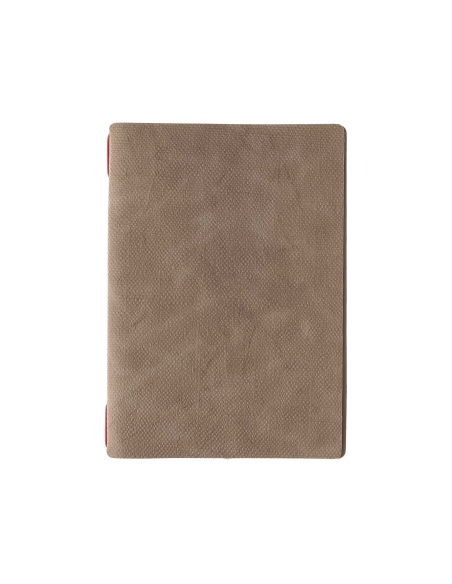 Porta Menu A5 (16,5x23,1 cm) stampa bassorilievo solo elastico rosso JUTA CAMMELLO