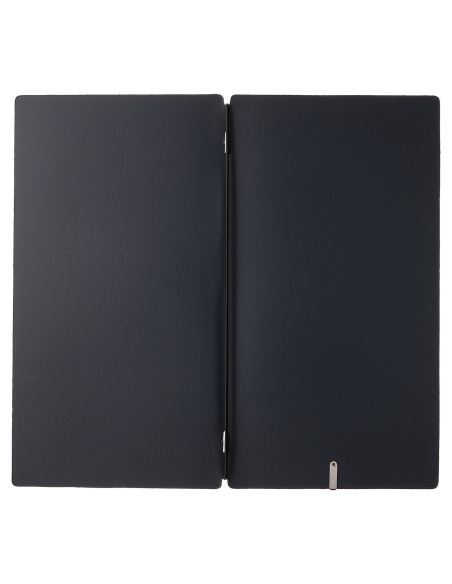 Porta Menu A4 SLIM (17,4x31,8 cm) stampa bassorilievo solo elastico nero CHEF BLU