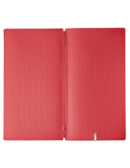 Porta Menu A4 SLIM (17,4x31,8 cm) stampa bassorilievo solo elastico rosso JUTA BICOLOR