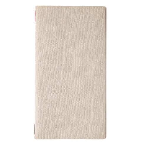 Porta Menu A4 SLIM (17,4x31,8 cm) stampa bassorilievo solo elastico rosso JUTA AVORIO