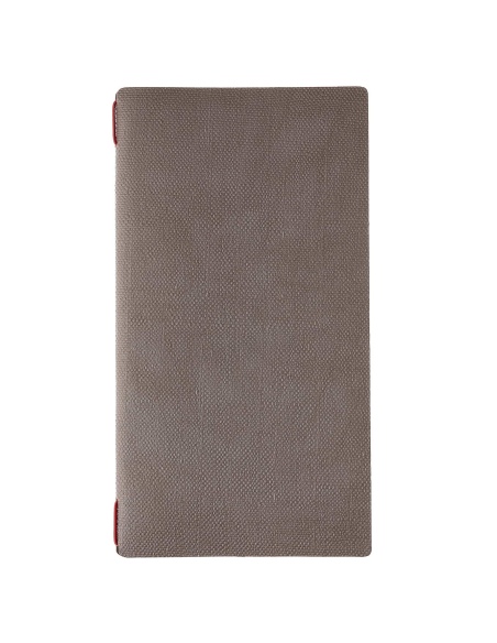 Porta Menu A4 SLIM (17,4x31,8 cm) stampa bassorilievo solo elastico rosso JUTA GRIGIO